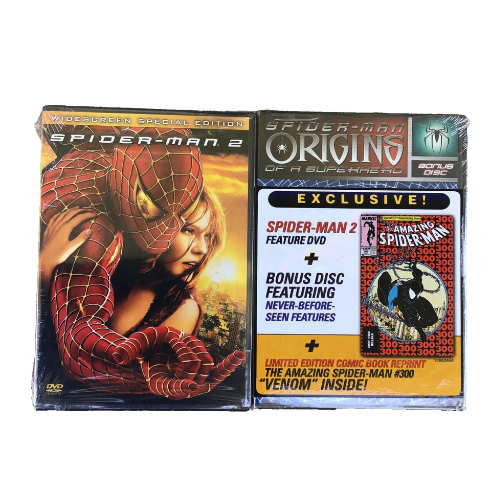 RARE Special Edition Spiderman 2 DVD Origins 300 Venom Comic Reprint