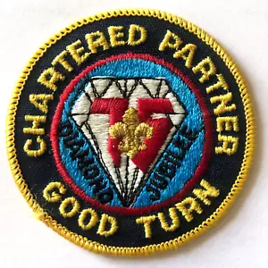 Chartered Partner Good Turn Diamond Jubilee 75 Years Boy Scout Patch BSA - Picture 1 of 3