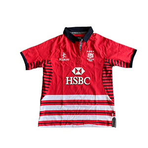 Hong Kong Damska koszulka (rozmiar 12) Rugby Kukri Czerwona koszulka wyjazdowa - Nowa