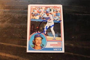 RON GARDENHIRE NY METS HANDSIGNIERTE KARTE - Bild 1 von 1