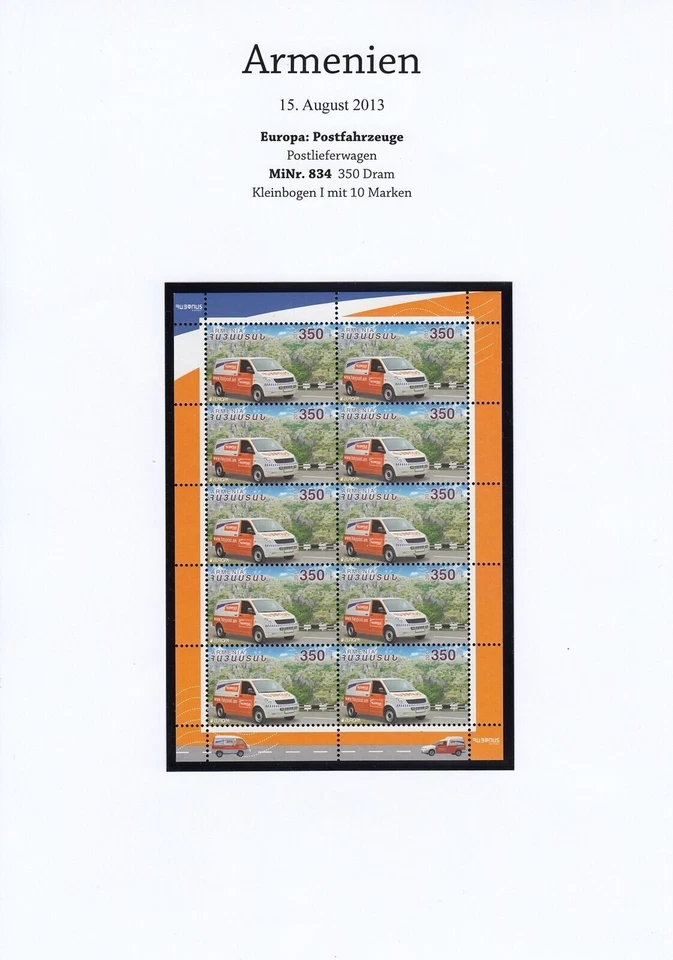HB.EUROPA CEPT ARMENIA AÑO 2013 SIN USAR.  MINI HOJA PERFECTA 10 VALORES. - Imagen 1 de 1