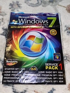 Sealed Windows 7 Professional 64/86-Bit Software With Service Pack (2011) - Picture 1 of 2