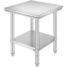 Stainless Steel Kitchen Bench Table Commercial Work Food Prep Shelf 610x610mm