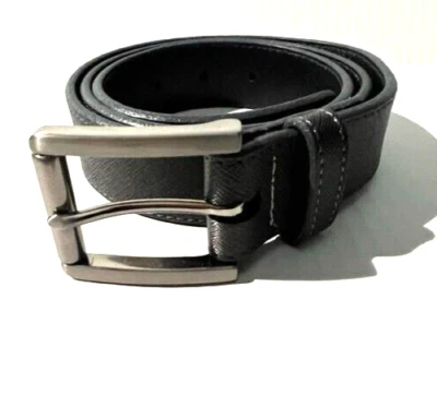 Nuevo Cinturón de Cuero Saffiano Gris BANANA REPUBLIC Para Hombres Talla 40 Hecho en EE. UU. Foto 1 de 4