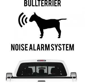Bullterrier Noise Alarmsystem Auto Aufkleber Hund Folie Bully Bull Terrier Dog - Bild 1 von 19