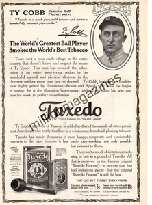 1915 - Ty Cobb Baseball - Tuxedo full page large original ad from Collier's - Picture 1 of 1