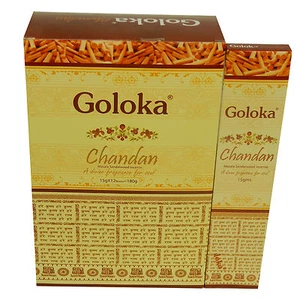 180g varillas incienso Goloka Chandan madera de sándalo aroma meditación decorar - Foto 1 di 1
