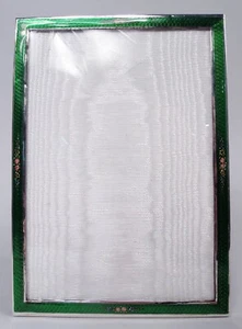 Antiker Rahmen Edwardian Bild Foto Englisch Sterling Silber Grün Emaille 1927 - Bild 1 von 6