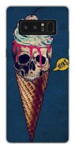Coque en silicone imprimée compatible Samsung Galaxy Note 8 Ice cream skull blue - Picture 1 of 3
