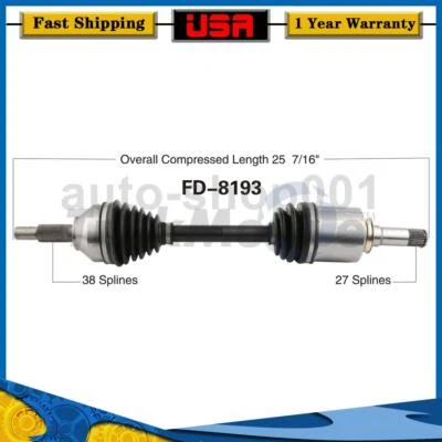 Front Left CV Axle Joint Shaft For Lincoln MKT 2012 2011 2010 - Изображение 1 из 2
