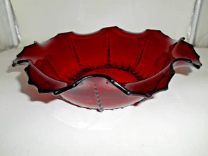 Absolut wunderschöne neue Martinsville Rubinrot Radiance 11" große Konsolenschale - Bild 1 von 17