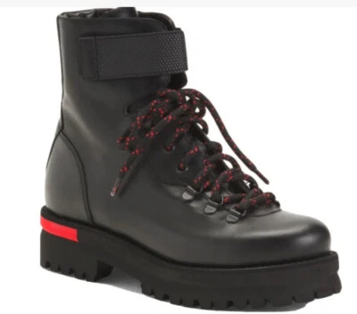 Laura Bellariva Side Zip Leather Boots Black Sz 7 Made In Italy NWB - Image 1 of 4