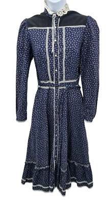 Vestido Vintage Gunne Sax Pradera Cottagecore Western Rockabilly Romántico XS Foto 1 de 4