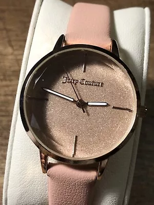 Reloj Pulsera Mujer Juicy Couture Correa Cuero Cristal Facetado Batería Nueva Foto 1 de 4