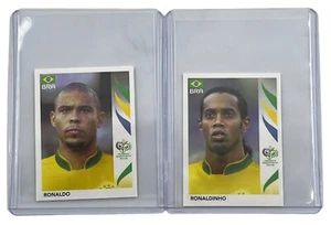 2006 Panini World Cup BRAZIL Lot: RONALDO #396 & RONALDINHO #393 stickers - Picture 1 of 3