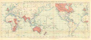 World on Mercator's Projection showing the British Empire & air routes 1938 map - Picture 1 of 1