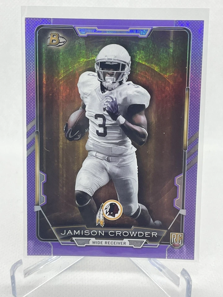 2015 Bowman Jamison Crowder Rookie Purple Foil Redskins Duke University Football - Image 1 of 1