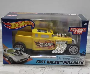 Hot Wheels Pullback Fast Racer - Bone Shaker Giallo Racer - Foto 1 di 7
