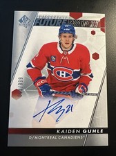 Kaiden Guhle 2022-23 SP Authentic Future Watch Autograph Canadiens 058/999