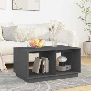 vidaXL Tavolino da Salotto Grigio 80x50x40 cm Legno Massello di Pino - Foto 1 di 1