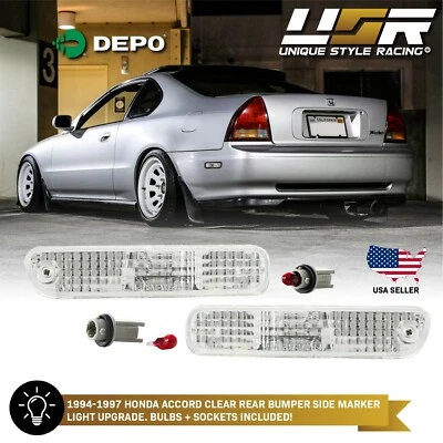 Clear Rear Bumper Side Marker For 1994-1997 Honda Accord / 1992-1996 Prelude - Image 1 of 4