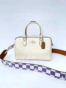 NWT Coach Rowan Satchel With Checkerboard Print CR102 - Picture 1 of 21