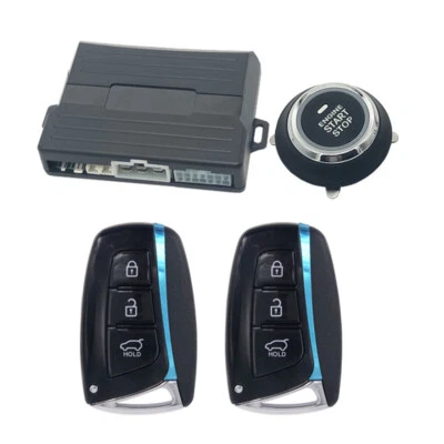 Car Truck 12V Keyless Entry Engine Start Alarm Push Button Remote Starter Stop - Image 1 of 4