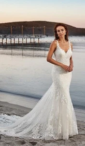 wedding dress size 14 eddy k jasmine ivory/champ/sand - Picture 1 of 2