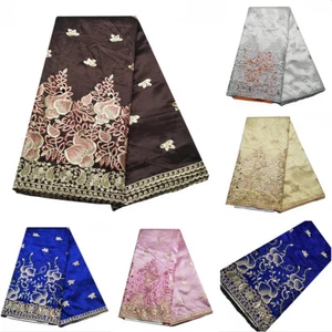 Tessuto paillettes seta pizzo africano George tessuto pizzo ricamo nigeriano matrimonio - Foto 1 di 17