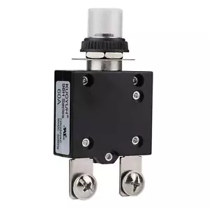 Thermal Circuit Breaker 60 Amp Push Button Manual Reset Circuit Breaker 50v Dc 1 - Picture 1 of 4