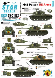 Star Decals 1/35 Korean War 1950-53 M46 Patton US Army 35C1192 x - Picture 1 of 3