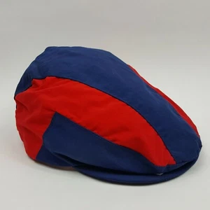 VTG 80s DuPont Fast-Tab Mens Adjustable Snapback Cabbie Hat Newsboy Cap Golf Red - Picture 1 of 12