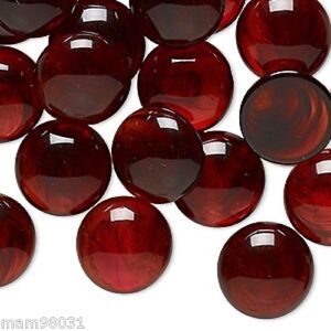 Cabochon Flat Back Beads ~ ACRYLIC SOLID COLORS ~ Various Sizes & Shapes