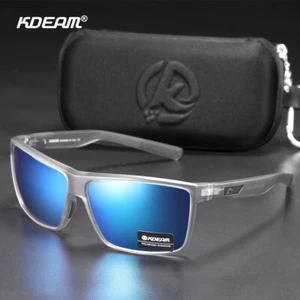 KDEAM Square Polarized Driving Sunglasses Outdoor Sports Fishing Shades Glasses - Picture 1 of 15