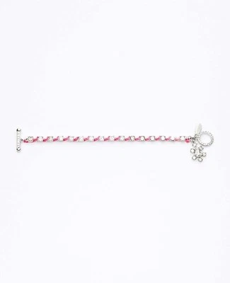 NUEVO Pulsera Ann Taylor Tejida Cadena Dije Color Rosa Foto 1 de 2