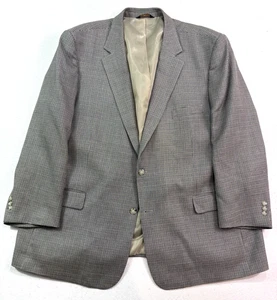 tan micro houndstooth Joseph & Feiss silk wool 54R blazer jacket sport suit coat - Picture 1 of 10