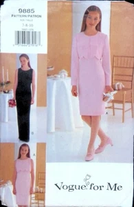 Vogue Sewing Pattern 9885 Jacket Maxi Dress Girls Size 7-10 Length Variations - Picture 1 of 5