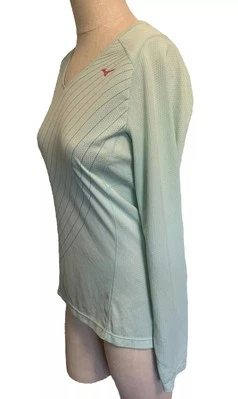 Mizuno Women's Running Performance Long Sleeve Athletic Top Large Light Blue - Image 1 of 4
