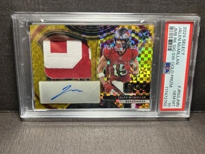 2024 Panini Select Jalen McMillan Auto Patch Rookie Gold Prizm /10 PSA 10 Gem - Picture 1 of 3