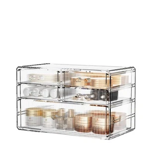 Stackable Storage Drawers, Acrylic Bathroom Counter Organizer Clear Makeup Or... - Picture 1 of 7