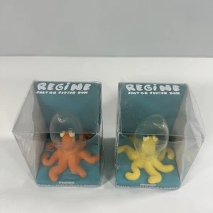 Pylones Of Paris Regine Salz & Pfefferstreuer Orange Gelb Oktopus Glas  - Bild 1 von 14