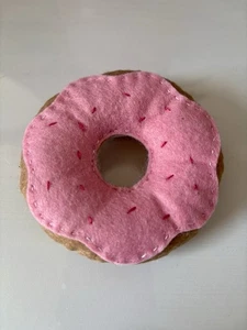 Catnip Cat Doughnut Cat Toy Pink Felt - Picture 1 of 3
