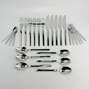 WMF Dune Besteck Set 27 tlg Messer Gabeln Löffel Teelöffel Kuchengabel Cromargan - Bild 1 von 17