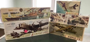 LOT OF VINTAGE UNBUILT AIRFIX MILITARY WWII AIRCRAFT AND TANK MODEL KITS - Bild 1 von 4
