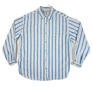 Vintage Y2k Diesel Kragen Klasse Home Style gestreift Knopfleiste Hemd Herren L - Bild 1 von 16