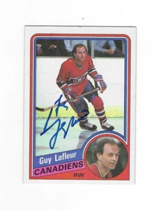 Signed Autographed GUY LAFLEUR MONTREAL CANADIENS 1984-85 Topps Card #81 w/COA - Picture 1 of 1