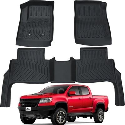 All Weather Car Floor Mats for 2015-2022 Chevy Colorado/GMC Canyon Crew Cab - Image 1 of 4