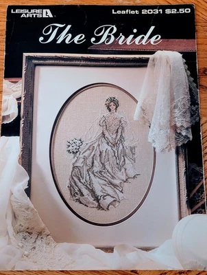 Leisure Arts THE BRIDE Cross Stitch Pattern Leaflet - 1909 Harrison Fisher Print - Image 1 of 2