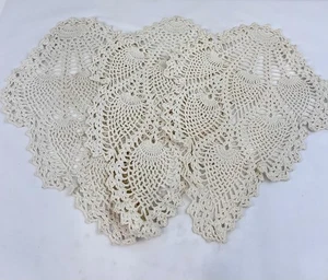 Vintage Deckchen 3er Set Federform - Bild 1 von 5