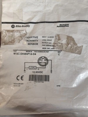 Allen Bradley 872C-DH4NP12-D4 Ser. C Inductive Proximity Sensor - Image 1 of 3